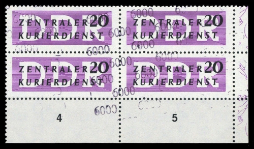 1957, DDR Verwaltungspost B Zentraler Kurierdienst, 15 (4), **