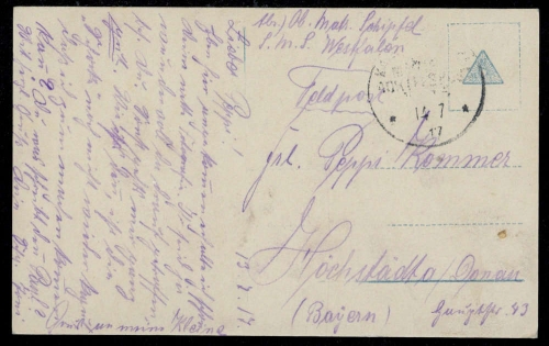 Schiffahrt,Schiffspost,Marine Schiffspost nach Nummern, MSP 15, ...