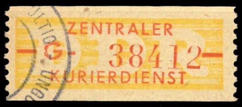 1958, DDR Verwaltungspost B Zentraler Kurierdienst, 16 F II ND, cto