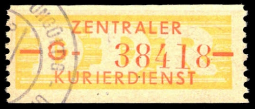 1958, DDR Verwaltungspost B Zentraler Kurierdienst, 16 F II ND, cto