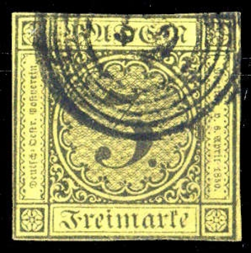 1851, Altdeutschland Baden, 2 b, gest.