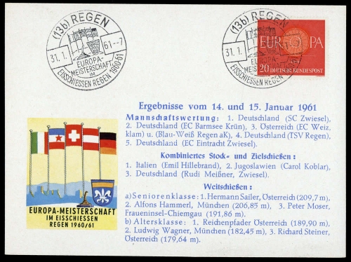 1961, Sport u. Spiel,Wintersport,sonstige, Brief
