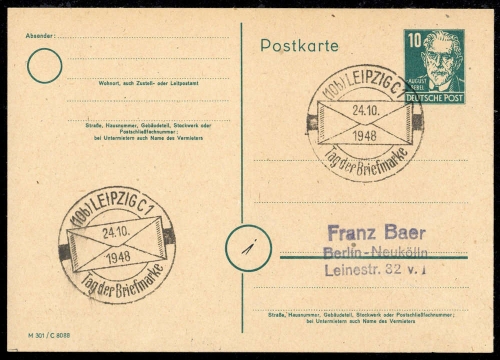 SBZ allgemeine Ausgabe, Brief
