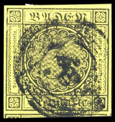 1851, Altdeutschland Baden, 2 b, gest.