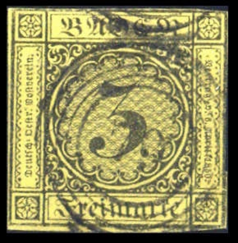 1851, Altdeutschland Baden, 2 b, gest.