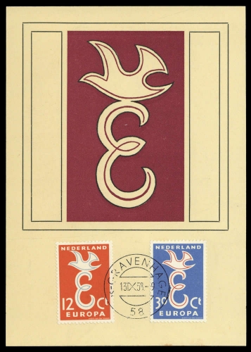 1958, Int.Organisationen,CEPT,, 718-19, Brief