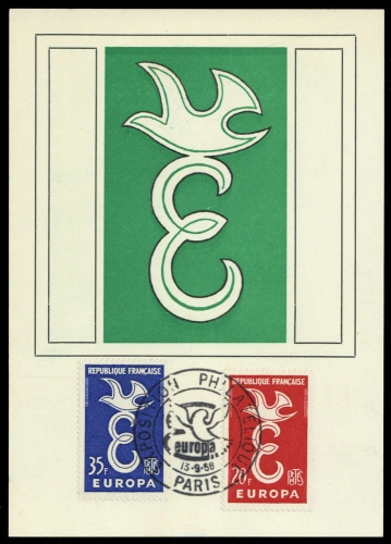 1958, Int.Organisationen,CEPT,, 1210-11, Brief