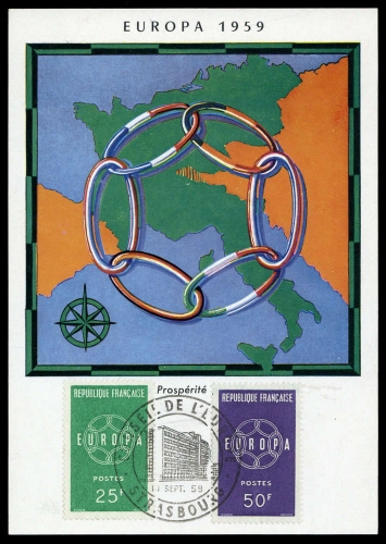 1959, Int.Organisationen,CEPT,, 1262-63, Brief