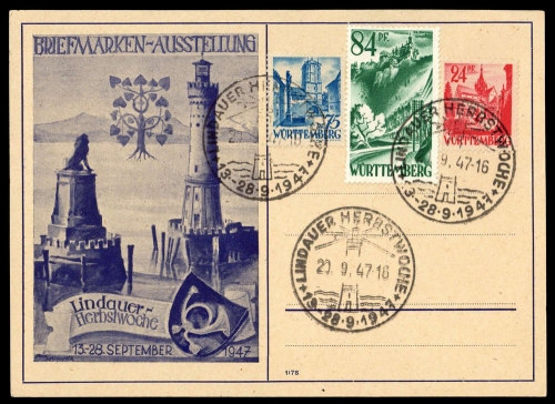 Französische Zone Württemberg, Brief