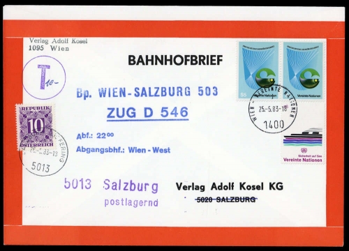 1983, UNO Wien, Brief