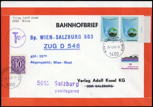 1983, UNO Wien, Brief