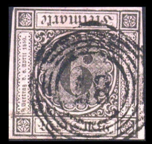 1851, Altdeutschland Baden, 4 b, gest.
