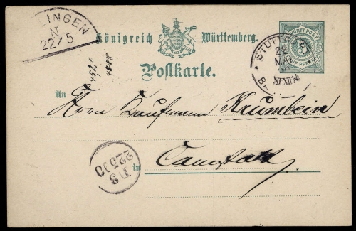 Altdeutschland Württemberg, Brief
