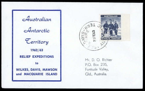 1961, Australische Gebiete in der Antarktis, 6, Brief