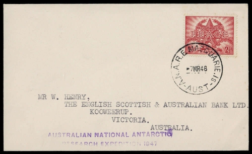 1948, Australische Gebiete in der Antarktis, Brief