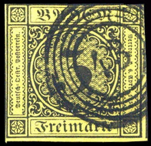 1851, Altdeutschland Baden, 2, gest.