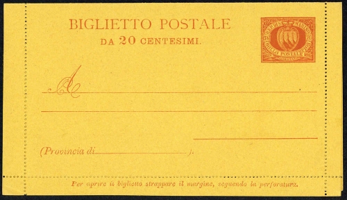1890, San Marino, K 1 I, Brief