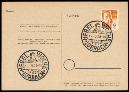 Französische Zone Baden, Brief