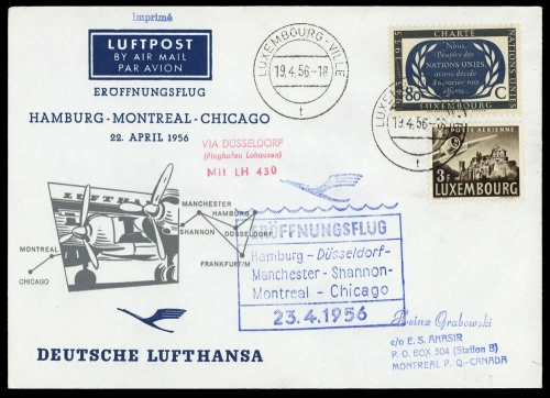 1956, Luxemburg, Brief