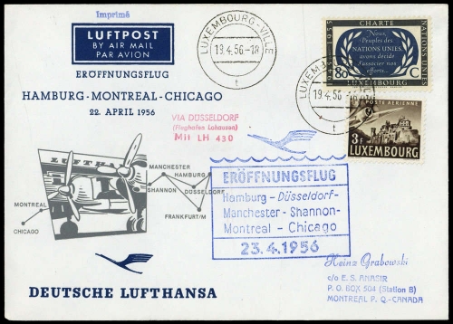 1956, Luxemburg, Brief