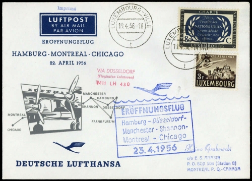 1956, Luxemburg, Brief