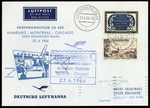 1956, Luxemburg, Brief