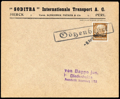 Deutsche Besetzung II. WK Lothringen, Brief