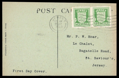 1942, Deutsche Besetzung II. WK Jersey, 1 (2), FDC
