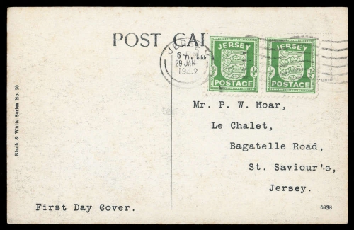 1942, Deutsche Besetzung II. WK Jersey, 1 (2), FDC
