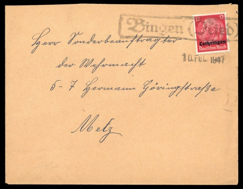 Deutsche Besetzung II. WK Lothringen, Brief