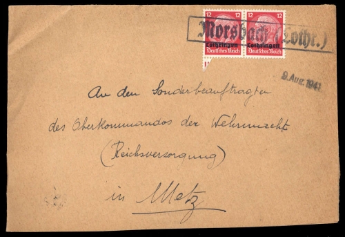 Deutsche Besetzung II. WK Lothringen, Brief