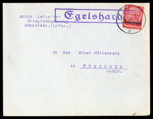 Deutsche Besetzung II. WK Lothringen, Brief