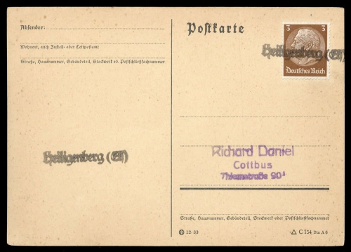 Deutsche Besetzung II. WK Elsass, Brief