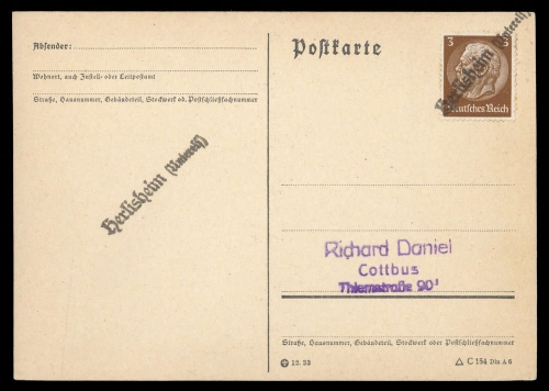 Deutsche Besetzung II. WK Elsass, Brief