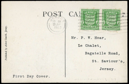 1942, Deutsche Besetzung II. WK Jersey, 1 (2), FDC