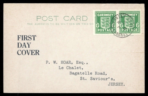 1941, Deutsche Besetzung II. WK Guernsey, 1 Var., FDC