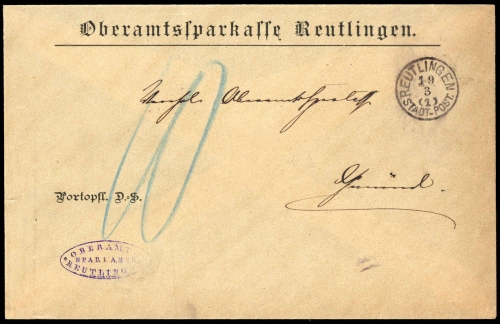 Altdeutschland Württemberg, Brief