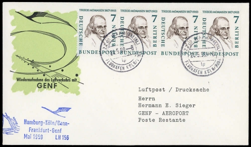 1959, Luftfahrt,Flugpost,Lufthansa, Brief