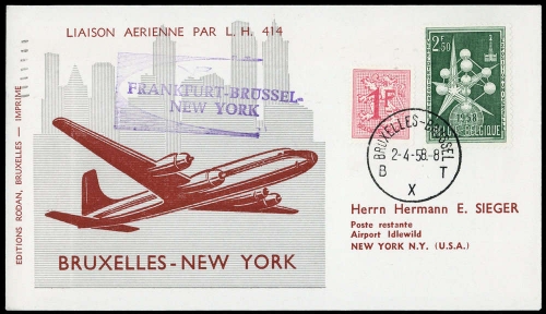 1958, Belgien, Brief