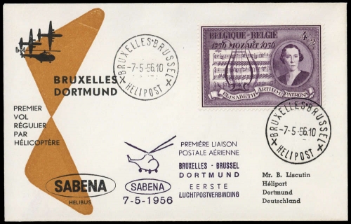 1956, Belgien, Brief