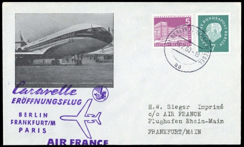 1960, Luftfahrt,Flugpost,sonstige Fluggessellschaften, Brief