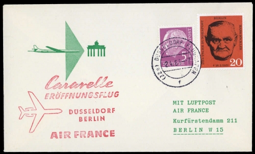 1961, Luftfahrt,Flugpost,sonstige Fluggessellschaften, Brief