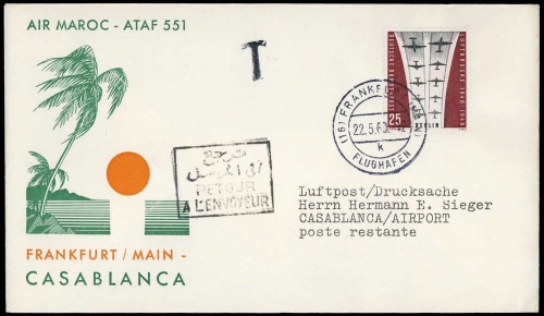 1960, Luftfahrt,Flugpost,sonstige Fluggessellschaften, Brief