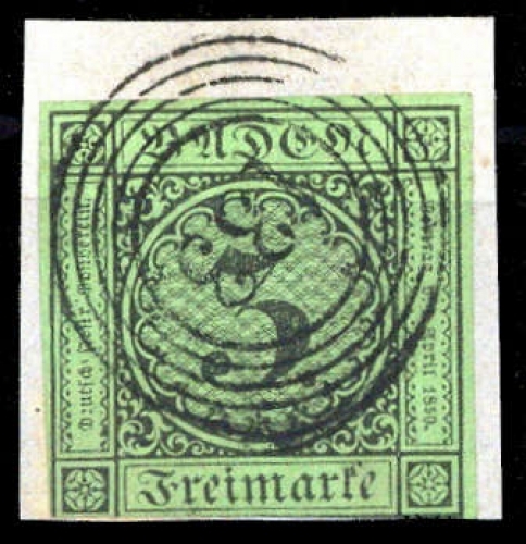 1851, Altdeutschland Baden, 2, Briefst.