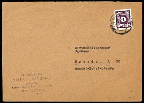 1945, SBZ Ostsachsen, 44 A, Brief