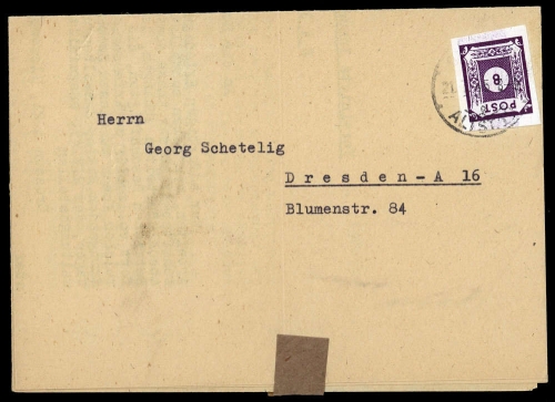 1945, SBZ Ostsachsen, 44 A, Brief