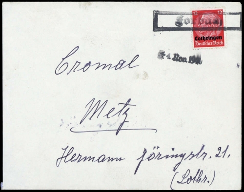 Deutsche Besetzung II. WK Lothringen, Brief