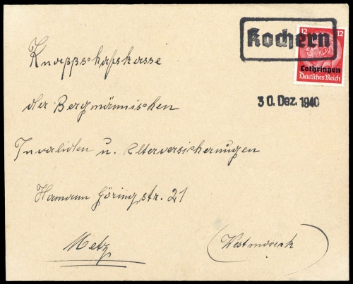 Deutsche Besetzung II. WK Lothringen, Brief