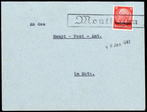 Deutsche Besetzung II. WK Lothringen, Brief