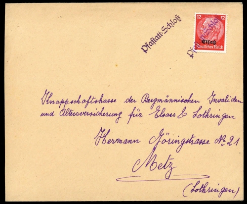 Deutsche Besetzung II. WK Elsass, Brief